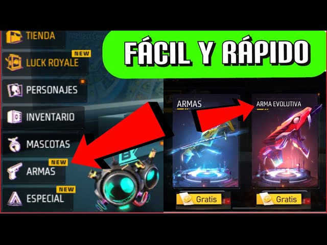 como puedo conseguir armas evolutivas en free fire