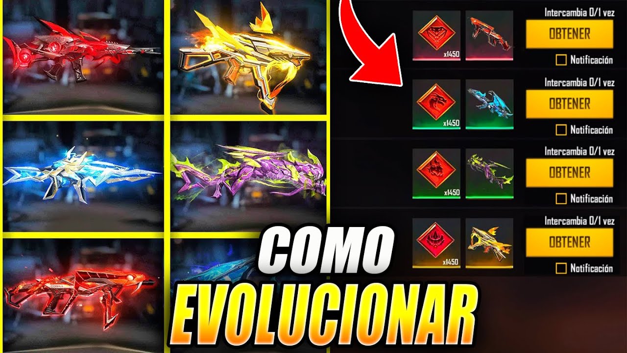 descubre que son las armas evolutivas en free fire y como conseguirlas guia completa