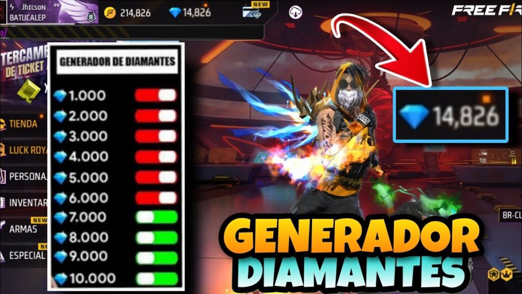 descubre si realmente existe un generador de emotes y diamantes para free fire