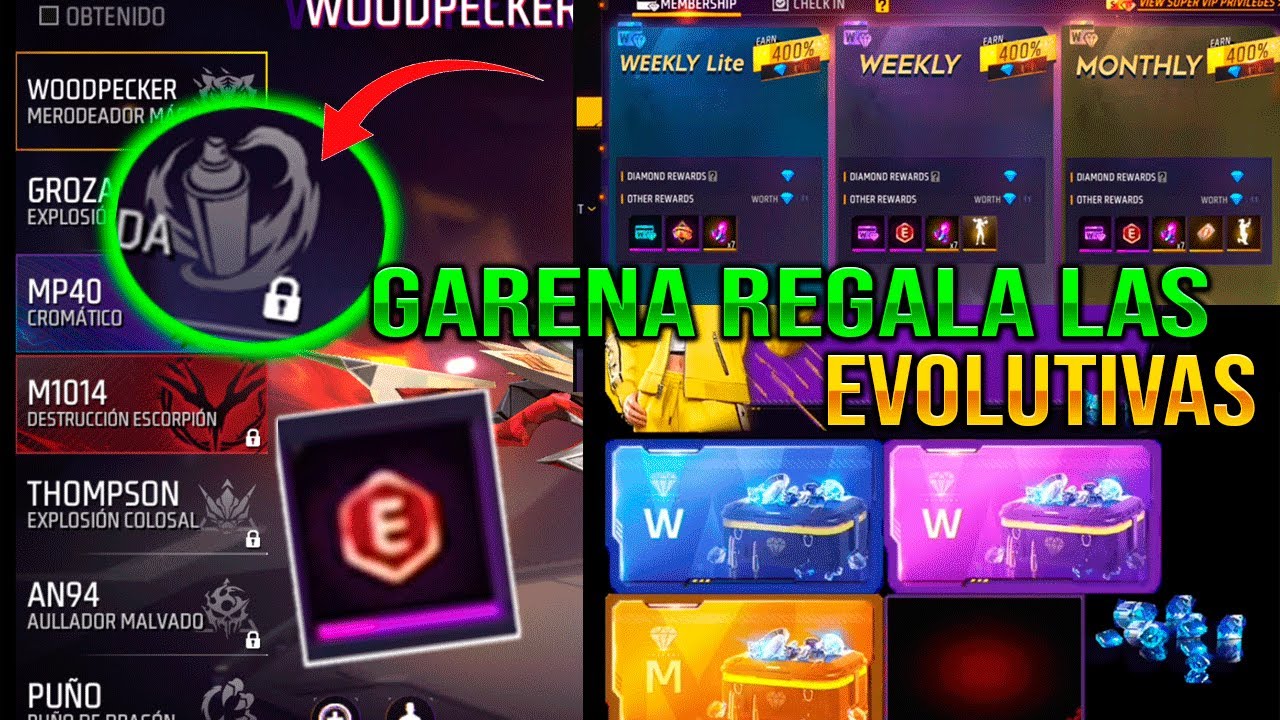 como se pueden obtener armas evolutivas en free fire